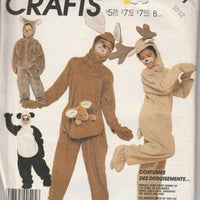 McCall's 3351 Childrens Halloween Costume Sewing Pattern Vintage 80's Panda Kangaroo Reindeer Koala - VintageStitching - Vintage Sewing Patterns