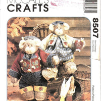 McCall's Craft 8507 Homespun at Heart Designs Honey Bee Bear Sewing Pattern Stuffed Animal - VintageStitching - Vintage Sewing Patterns