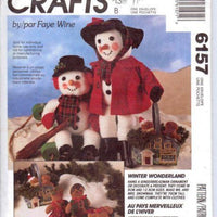 McCall's Crafts 6157 Christmas Snowman Gingerbread Man Sewing Pattern - VintageStitching - Vintage Sewing Patterns