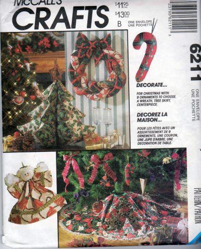 McCall's Crafts 6211 Christmas Holiday Home Decor Sewing Pattern - VintageStitching - Vintage Sewing Patterns