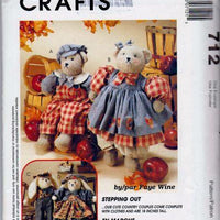 McCall's Crafts 7979 Country Bear Bunny Sewing Pattern - VintageStitching - Vintage Sewing Patterns