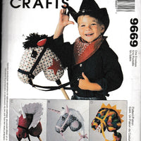 McCall's Crafts 9669 Stick Horse Dinosaur Toy Sewing Pattern - VintageStitching - Vintage Sewing Patterns