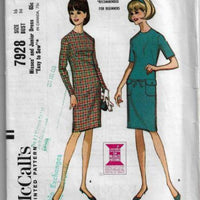 McCalls 7928 Ladies Dress Vintage Sewing Pattern 1960s - VintageStitching - Vintage Sewing Patterns