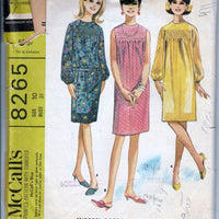 McCalls 8265 Ladies Dress with Smocking Vintage Sewing Pattern 1960's - VintageStitching - Vintage Sewing Patterns