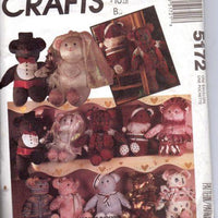 McCalls Crafts 5172 Stuffed Bear Doll Clothes Sewing Craft Pattern - VintageStitching - Vintage Sewing Patterns