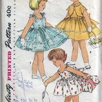 simplicity 1149 childs dress vintage pattern 1950s