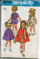 
              simplicity 9246 girls cape dress vintage pattern 1970
            