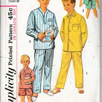 Simplicity 1434 Boys Two Piece Pajamas Vintage 1950's Sewing Pattern - VintageStitching - Vintage Sewing Patterns