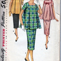 Simplicity 1487 Ladies Two Piece Maternity Dress Vintage Sewing Pattern 1950's - VintageStitching - Vintage Sewing Patterns