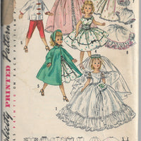 Simplicity 1808 Doll Clothing Vintage Sewing Pattern 1950s - VintageStitching - Vintage Sewing Patterns
