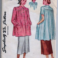 Simplicity 2436 Ladies Smock Vintage Sewing Pattern 1940s - VintageStitching - Vintage Sewing Patterns