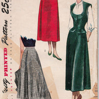 Simplicity 2757 Ladies Skirt Weskit Vintage 1940's Sewing Pattern - VintageStitching - Vintage Sewing Patterns