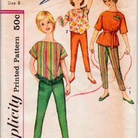 Simplicity 3704  Girls Top and Pants Vintage 1960's Sewing Pattern - VintageStitching - Vintage Sewing Patterns