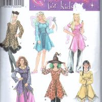 Simplicity 4037 Young Girls Halloween Costume Pattern Fairy Princess Cat Witch - VintageStitching - Vintage Sewing Patterns