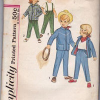 Simplicity 4658 Vintage Pattern Toddler Western Pants Jacket Kerchief 1960's - VintageStitching - Vintage Sewing Patterns