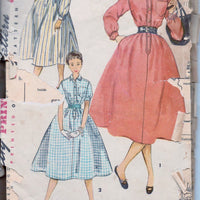 Simplicity 4771 Teens One Piece Dress Vintage 1950's Sewing Pattern Size 12 Bust 30 - VintageStitching - Vintage Sewing Patterns