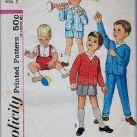 Simplicity 4913 Toddler Jacket Shirt Pants Vintage 1960's Sewing Pattern - VintageStitching - Vintage Sewing Patterns