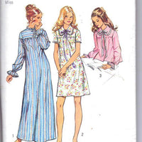Simplicity 5083 Ladies Lingerie Nightgown Bed Jacket Pajamas Vintage 1970's Sewing Pattern - VintageStitching - Vintage Sewing Patterns