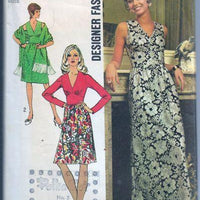 Simplicity 5350 Ladies Dress Gown Vintage Sewing Pattern 1970s - VintageStitching - Vintage Sewing Patterns