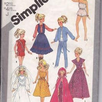 Simplicity 5356 Vintage Barbie Doll Wardrobe Clothing Pattern 1980's - VintageStitching - Vintage Sewing Patterns