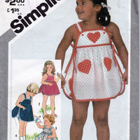Simplicity 5467 Vintage 80's Pattern Little Girls Sundress Panties Empire Waist - VintageStitching - Vintage Sewing Patterns
