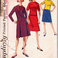 Simplicity 6078 Vintage 1960's Sewing Pattern Ladies Dress Low Drop Waist - VintageStitching - Vintage Sewing Patterns