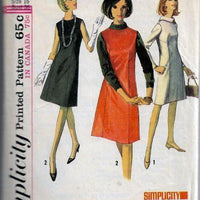 Simplicity 6116 Ladies Jumper Dress Vintage Sewing Pattern 1960s - VintageStitching - Vintage Sewing Patterns