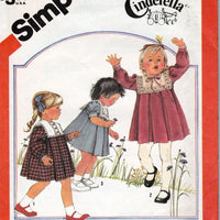 Simplicity 6183 Vintage 80's Sewing Pattern Toddler Little Girls Pleated Dress - VintageStitching - Vintage Sewing Patterns