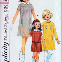 Simplicity 6212 Young Girls One Piece Dress Detachable Collar Vintage 1960's Sewing Pattern - VintageStitching - Vintage Sewing Patterns