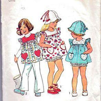 Simplicity 6366 Toddler Summer Top Panties Vintage 1970's Sewing Pattern - VintageStitching - Vintage Sewing Patterns