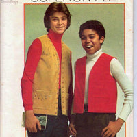 Simplicity 6592 Vintage 1970's Sewing Pattern Teen Boy Vest Super Simple - VintageStitching - Vintage Sewing Patterns