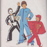 Simplicity 6696 Boys Skeleton Astronaut Devil Halloween Costume Vintage Pattern - VintageStitching - Vintage Sewing Patterns