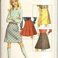 Simplicity 6707 Vintage 1960's Sewing Pattern Girls Skirt - VintageStitching - Vintage Sewing Patterns