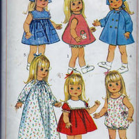 Simplicity 6768 Baby Doll Dress Pinafore Nightgown Vintage 1960's Sewing Pattern - VintageStitching - Vintage Sewing Patterns