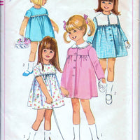 Simplicity 6899 Little Girls' One Piece Dress and Coat Vintage 1960's Sewing Pattern - VintageStitching - Vintage Sewing Patterns