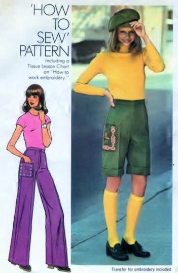 Simplicity 7119 Young Junior Teen Pants Cap Vintage Sewing Pattern - VintageStitching - Vintage Sewing Patterns
