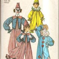 Simplicity 7162 Vintage 1970's Sewing Pattern Clown Costume Adult - VintageStitching - Vintage Sewing Patterns