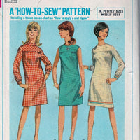 Simplicity 7177 Vintage 1960's Sewing Pattern Ladies MOD Casual Dress - VintageStitching - Vintage Sewing Patterns