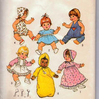 Simplicity 7208 Doll Clothes Pattern Ginny Baby Powder Puff Vintage 1970's Sewing Pattern - VintageStitching - Vintage Sewing Patterns