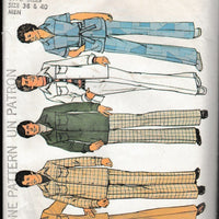 Simplicity 7314 Mens Shirt Jacket Pants Vintage 1970's Sewing Pattern - VintageStitching - Vintage Sewing Patterns