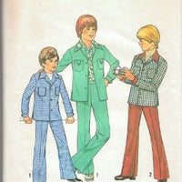 Simplicity 7315 Boys Shirt Jacket Pants Vintage 1970's Pattern - VintageStitching - Vintage Sewing Patterns