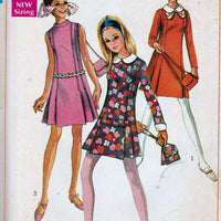 Simplicity 7524 Ladies Teen A-Line Dress Princess Seams - VintageStitching - Vintage Sewing Patterns