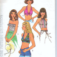 Simplicity 7532 Ladies Summer Halter Top Bikini Vintage 1970's Sewing Pattern - VintageStitching - Vintage Sewing Patterns