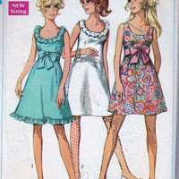 Simplicity 7629 Ladies Sleeveless A-Line Dress Ruffles Vintage 1960's Sewing Pattern - VintageStitching - Vintage Sewing Patterns