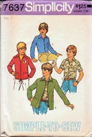
              Simplicity 7637 Boys Unlined Jacket and Shirt Vintage Sewing Pattern - VintageStitching - Vintage Sewing Patterns
            