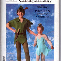 Simplicity 7784 Children Peter Pan Tinkerbell Costume Pattern Disney - VintageStitching - Vintage Sewing Patterns