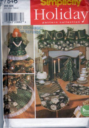 Simplicity 7846 Christmas Holiday Decor Craft Sewing Pattern 1990's - VintageStitching - Vintage Sewing Patterns