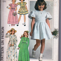 Simplicity 7954 Vintage 1970's Sewing Pattern Girls Easter Flower Girl First Communion Dress - VintageStitching - Vintage Sewing Patterns