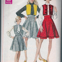 Simplicity 7989 Ladies Bolero Jacket Skirt Blouse Vintage Sewing Pattern 1960's - VintageStitching - Vintage Sewing Patterns