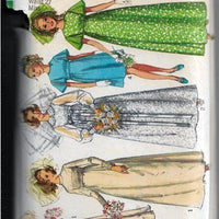 Simplicity 8144 Vintage Sewing Pattern 1960s Bride Bridesmaid Gown Wedding Dress - VintageStitching - Vintage Sewing Patterns